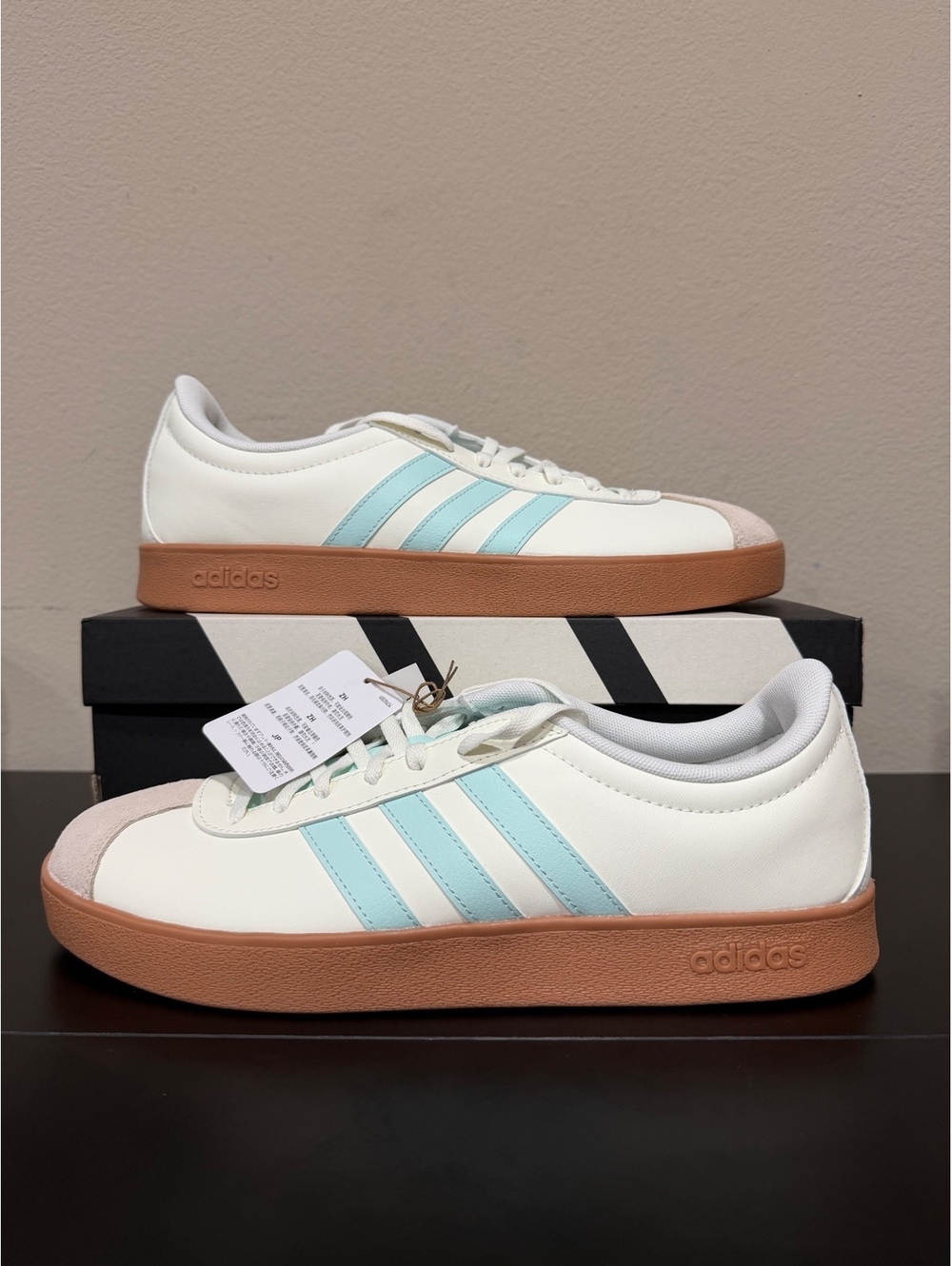 Size 11 - Adidas Women’s VL Court Base “Core Halo Mint”